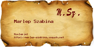 Marlep Szabina névjegykártya